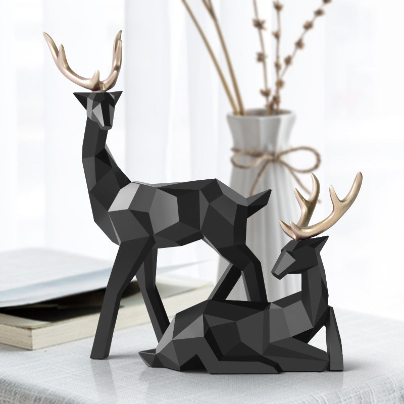 Deers Sculpture Resin Deer Statue - Decoration Home Decor Statues Deer Figurines Modern Decoration Deers Table Ornament